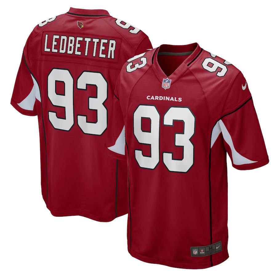 Men Arizona Cardinals 93 Jonathan Ledbetter Nike Cardinal Game NFL Jersey